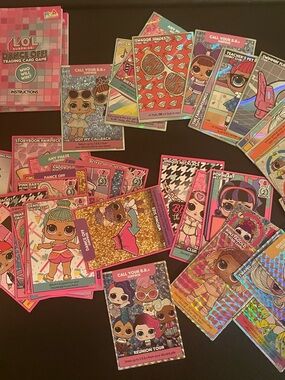 L.O.L. Surprise! Pink and Gold Holographic Trading Cards Set